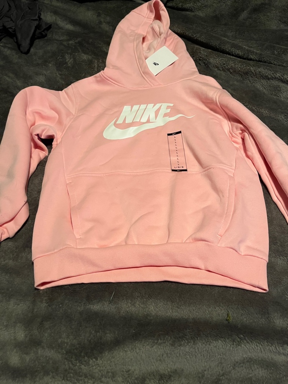 Nike Light Pink Hoodie with White Logo
